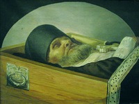 Игум. Дамаскин (Кононов) на смертном одре. 1881 г. (Нововалаамский мон-рь, Финляндия)
