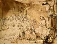Иосиф рассказывает свои сны. Рис. Рембрандта. 40-е гг. XVII в. (Национальная галерея, Вашингтон)