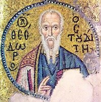 Прп. Феодор Студит. Мозаика нартекса кафоликона. 1051–1056 гг.