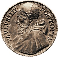 Павел IV, папа Римский. Бронзовая медаль. XVI в. Аверс (музей Метрополитен, Нью-Йорк)
