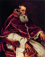 Павел III, папа Римский. Портрет. 1545–1546 гг. Худож. Тициан (Музей Каподимонте, Неаполь)