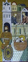 Бегство из Дамаска. Мозаика Палатинской капеллы в Палермо, Силиция. 50–60-е гг. XII в.