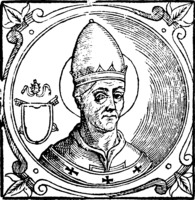 Пелагий II, папа Римский. Гравюра. 1600 г. (Sacchi. Vitis pontificum. 1626)