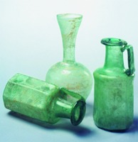 Образцы стеклянной посуды. IV - V вв. (Византийский музей. Фессалоника)