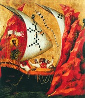Перенесение мощей ап. Марка. Фрагмент Пала Фериале. 1345 г. Худож. П. Венециано (Музей собора Сан-Марко)