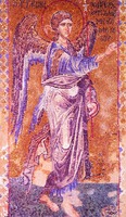 Благовещение Пресв. Богородицы. Мозаика экзонартекса кафоликона. Кон. XIII — нач. XIV в.