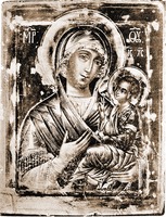 Грузинская икона Божией Матери из ц. Св. Троицы в Никитниках в Москве. 1654 г. (?)