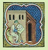 Прор. Иеремия. Миниатюра из «Исторической Библии». 1372 г. (Den Haag. MMW. 10B23. Fol. 192) 