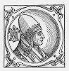 Анастасий IV, папа Римский. Гравюра (Sacchi P. \"Vitis pontificum\". 1626)