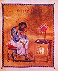 Евангелист Марк. Миниатюра из Евангелия. 949 г. (Vatop. 949. Fol. 83v)