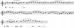 Мелизматический стиль григорианского пения: песнопение «Alleluia. Magnus Dominus» (Пс 47. 2)