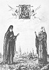 Прп. Иоаким Шартомский и прав. Григорий Китовский. Литография по рис. С. Морозкина. 1892 г. 