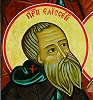 Прп. Елисей Сумский. Фрагмент иконы «Собор Соловецких святых». 2005 г. (ц. вмч. Георгия Победоносца в Яндове в Москве)