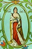 Имп. Екатерина I. Фрагмент росписи парадных сеней ГИМ в Москве. 1883 г. Артель Ф. Г. Торопова