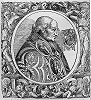 Адриан VI, папа Римский. Гравюра (Panvinio O. Accuratae  effigies pontificum. 1573)