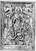 Имп. Оттон I и св. Адельгейда с сыном Оттоном II, припадающие к стопам Христа. Слоновая кость. Х в.