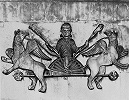 \"Вознесение\" Александра Великого. Рельеф сев. фасада собора Сан-Марко в Венеции. XII в.