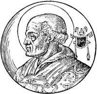 Иоанн I, папа Римский. Гравюра. 1600 г. (из кн.: Historia delle vite dei sommi pontefici. Venezia, 1607)