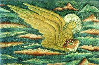 Орел — символ евангелиста ап. Иоанна Богослова. Мозаика в ц. Сант-Аполлинаре ин Классе в Равенне. 671–677 гг.