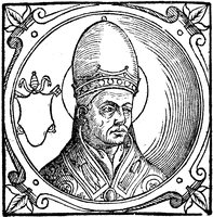Иоанн III, папа Римский. Гравюра. 1600 г. (Sacchi. Vitis pontificum. 1626) (РГБ)