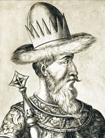 Царь Иоанн IV. Гравюра из кн.: «Oderborn P. Iohannis Basilidis... vita». Witebergae, 1585 (РГБ)