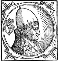 Иннокентий IV, папа Римский. Гравюра. 1600 г. (Sacchi. Vitis pontificum. 1626) (РГБ)