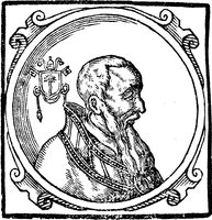 Иннокентий IХ, папа Римский. Гравюра. 1600 г. (Sacchi Vitis pontificum. 1626) (РГБ)