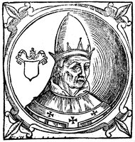 Иоанн XVII, папа Римский. Гравюра. 1600 г. (Sacchi. Vitis pontificum. 1623). (РГБ)