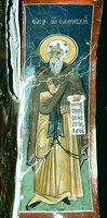 Прп. Иоанн Дамаскин. Роспись ц. Св. Креста в Пелендри, Кипр. 3-я четв. XIV в.