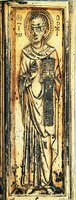 Свт. Иоанн Златоуст. Створка складня. XIV в. (Музей Виктории и Альберта, Лондон)
