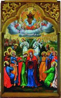Вознесение. Икона из «Богородчанского иконостаса». 1705 г. (НМ(Л))