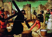 Несение креста. Фрагмент «Ретабло Майор». 1510 г. Худож. Хуан де Фландес (собор в Паленсии)