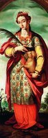 Св. Агнесса. 1608 г. Худож. Франсиско Пачеко (Прадо, Мадрид)