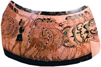 Фрагмент расписной керамики. Кон. VII в. до Р. Х. (Национальный археологический музей обл. Базиликата, Потенца)