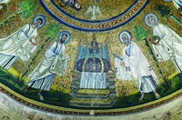 Апостолы. Мозаика свода Арианского баптистерия в Равенне. Кон. V — нач. VI в.