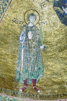 Мч. Иуст. Мозаика апсиды собора Сан-Джусто в Триесте. Кон. XI — нач. XII в.
