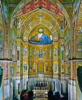 Мозаика апсиды собора Санта-Мария-Нуова в Монреале. 80-е гг. XII в.