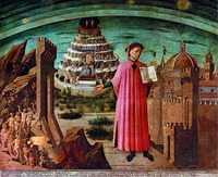 Данте Алигьери. 1465 г. Худож. Доменико ди Микелино (Музей собора Санта-Мария-дель-Фьоре, Флоренция)