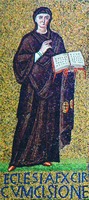 Аллегория Церкви из обрезанных («Ecclesia ex circumcisione»). Мозаика ц. Санта-Сабина в Риме. 432–440 гг.
