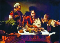 Ужин в Эммаусе. 1601 г. Худож. Микеланджело да Караваджо (Национальная галерея, Лондон)