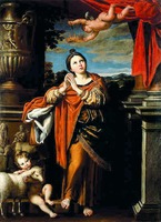 Св. Агнесса. 1620 г. Худож. Доменико Дзампьери (Королевское собрание, Виндзор)