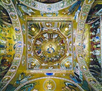Христос Пантократор в окружении ангельских чинов. Мозаика купола Палатинской капеллы в Палермо. 1143–1146 гг.