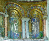 Апостолы Матфей и Марк. Мозаика портала собора Сан-Марко в Венеции. Ок. 1094 г.