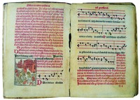 Антифон в Неделю ваий «Pueri hebrorum». Печатный домениканский Процессионал. Венеция, 1494