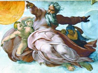 Сотворение светил и растений. Роспись Сикстинской капеллы в Ватикане. 1508–1512 гг. Мастер Микеланджело Буонаротти