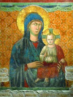 Богоматерь с Младенцем. Роспись ц. Санта-Мария-ин-Арачели в Риме. Ок. 1302 г.