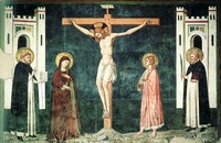Распятие с предстоящими. Роспись ц. Сан-Доменико-Маджоре в Неаполе. 1308 г.