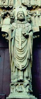 Каллист I, еп. (папа) Римский. Скульптура сев. портала собора Нотр-Дам в Реймсе. 20–30-е гг. XIII в.
