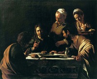Ужин в Эммаусе. 1606 г. (Пинакотека Брера, Милан)