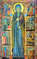 Клара Ассизская, с житием. 1283 г. (ц. Санта-Клара в Ассизи)
